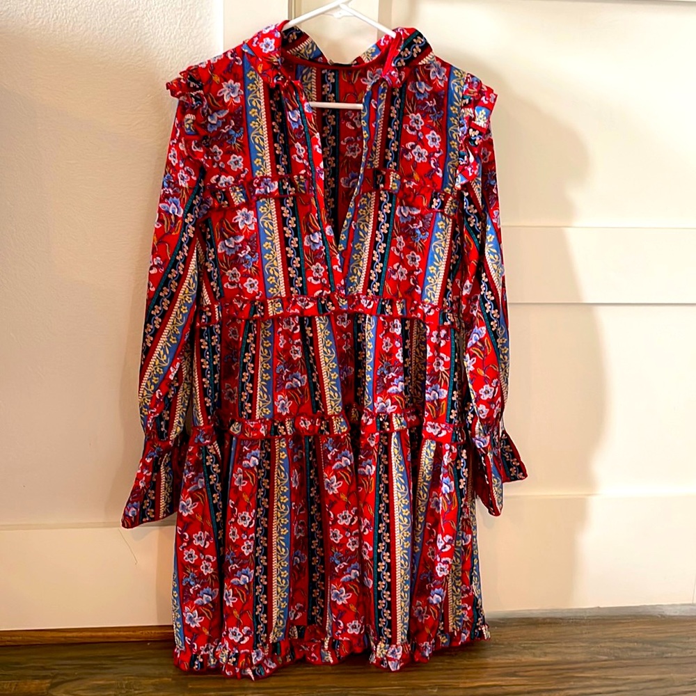 Gracia red swing dress